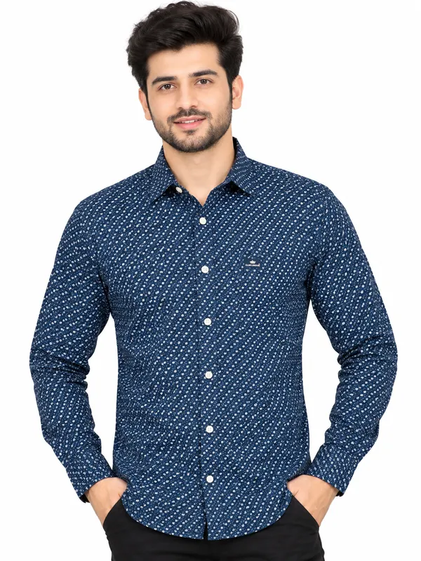Club_London_Blue_printed_full_sleeve_shirt