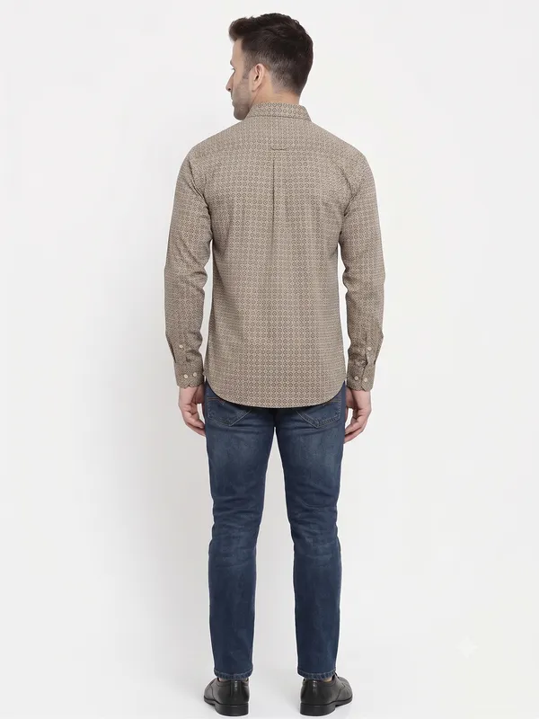 Club_London_Camel_mix_printed_full_sleeve's_Shirt