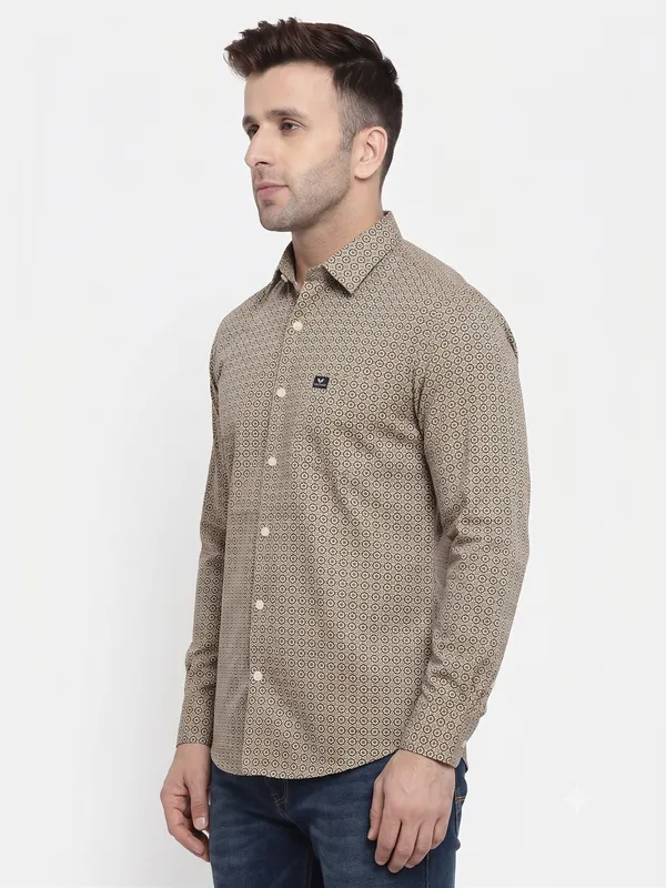 Club_London_Camel_mix_printed_full_sleeve's_Shirt