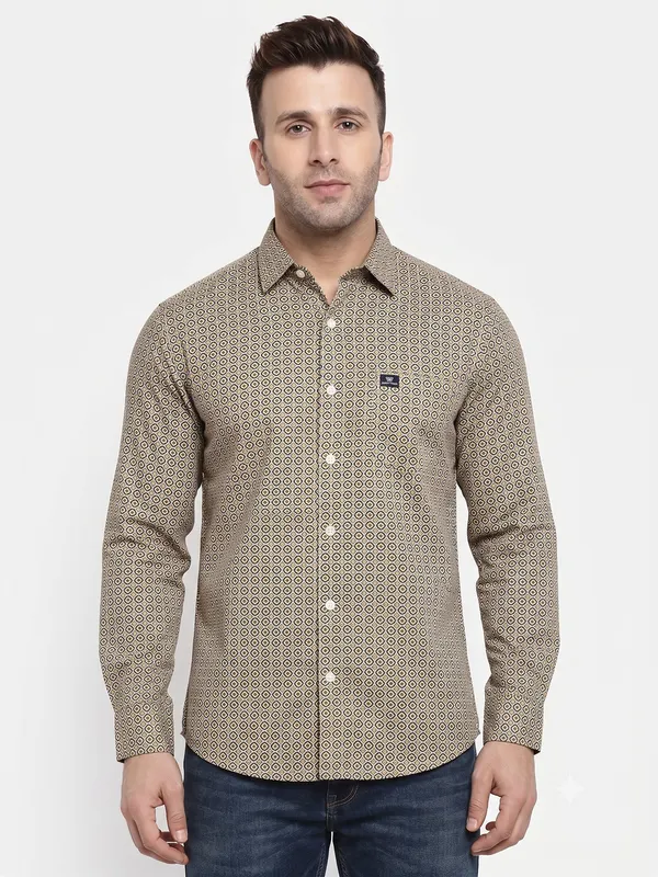Club_London_Camel_mix_printed_full_sleeve's_Shirt