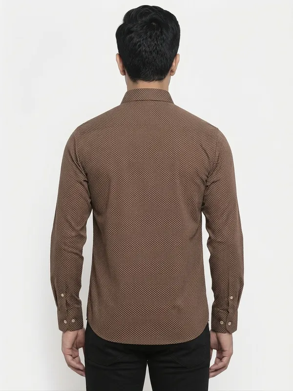 Club_London_Chocklate_Printed_Shirt_full_sleeves
