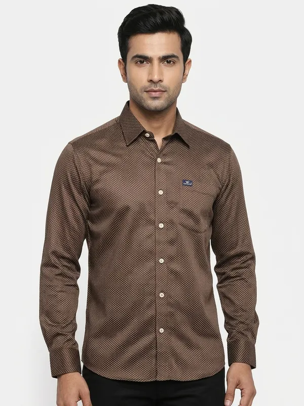 Club_London_Chocklate_Printed_Shirt_full_sleeves