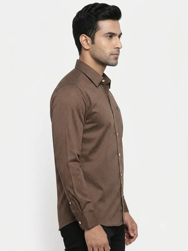 Club_London_Chocklate_Printed_Shirt_full_sleeves
