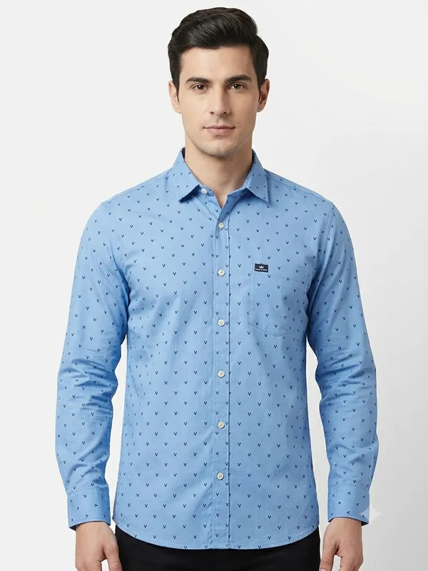 Club_London_Sky_Blue_printed_shirt_full_sleeves