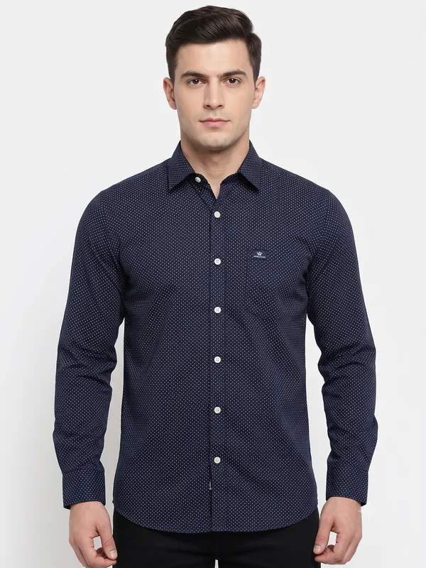 Club_london_Doted_Blue_shirt_full_sleeves