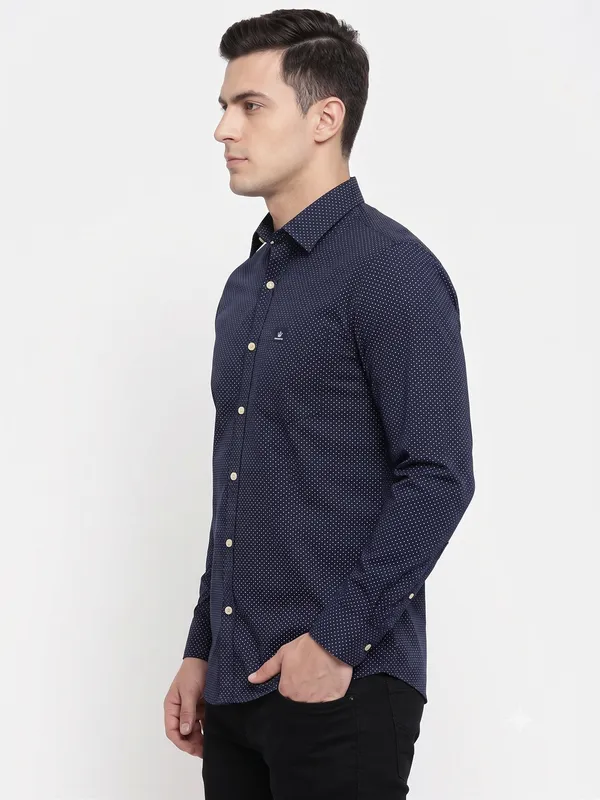 Club_london_Doted_Blue_shirt_full_sleeves