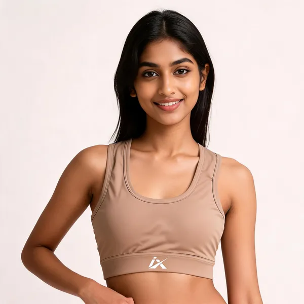 Brown_Racerback_Sports_Bra_For_Women