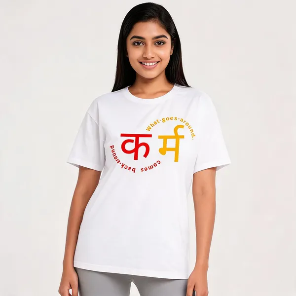 White_Printed_Regular_Fit_T-Shirt_For_Unisex