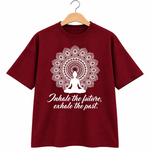 Maroon_Graphic_Print_Round_Neck_T-Shirt_For_Men