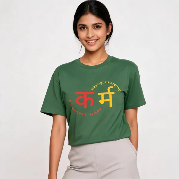 Forest_Green_Cotton_Regular_Fit_Graphic_T-Shirt_For_Unisex