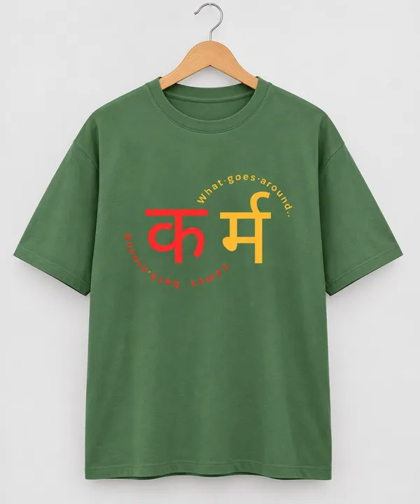 Forest_Green_Cotton_Regular_Fit_Graphic_T-Shirt_For_Unisex