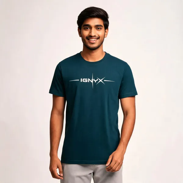Petrol_Blue_Regular_Fit_T-Shirt_For_Men