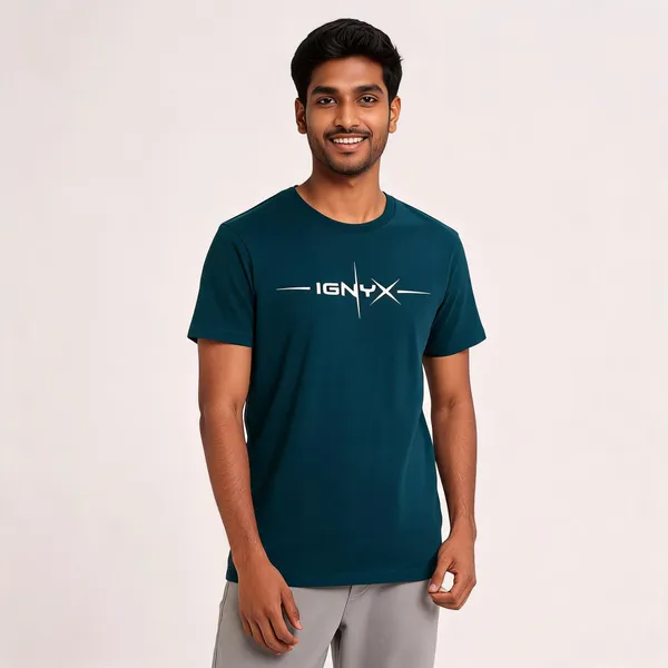 Petrol_Blue_Regular_Fit_T-Shirt_For_Men