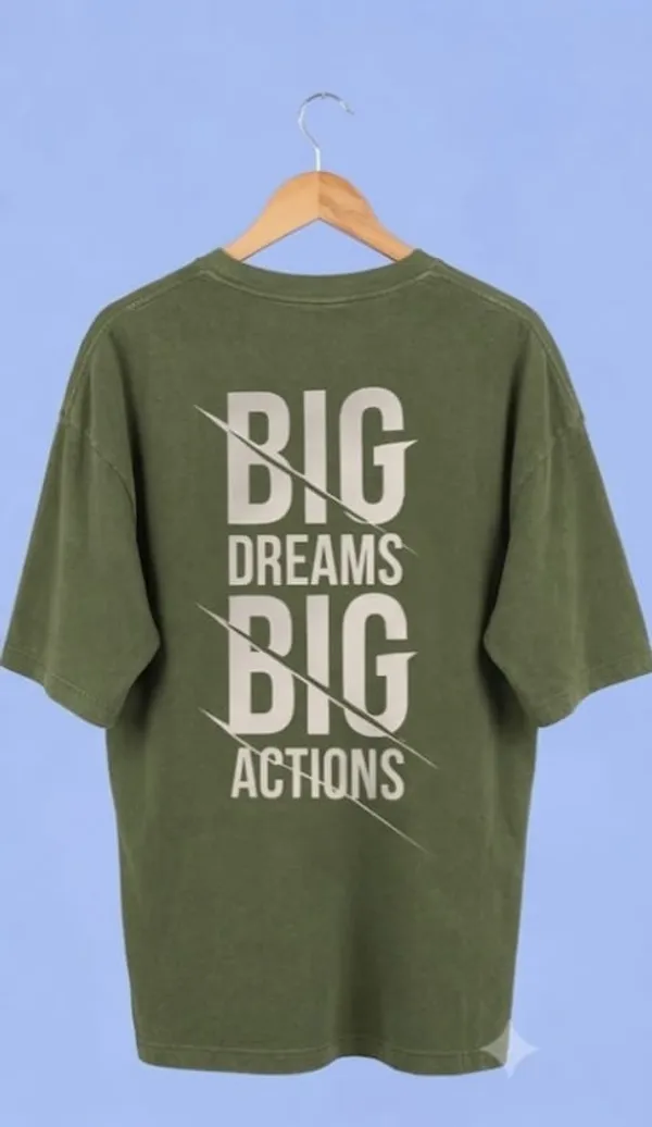 Forest_Green_Cotton_Oversized_Fit_T-Shirt_For_Unisex