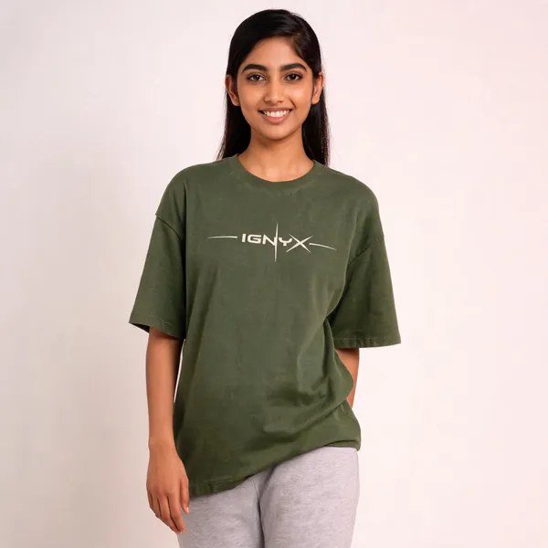 Forest_Green_Cotton_Oversized_Fit_T-Shirt_For_Unisex
