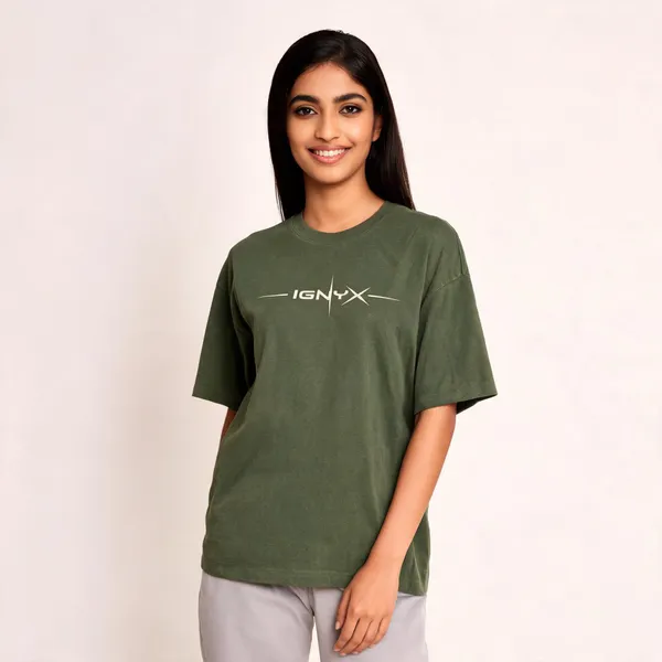 Forest_Green_Cotton_Oversized_Fit_T-Shirt_For_Unisex