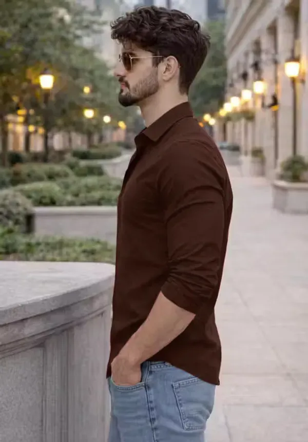 Brown_Casual_Fit_Shirt_For_Men