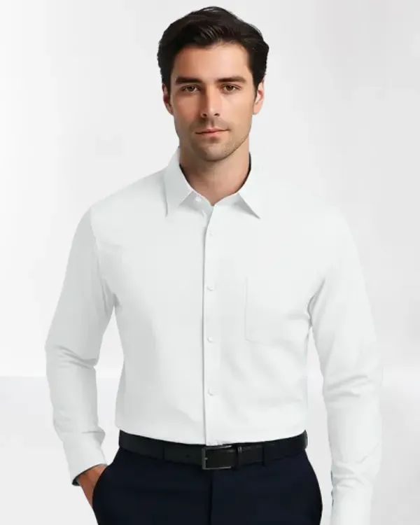 White_Full_Sleeve_Formal_Shirt_For_Men