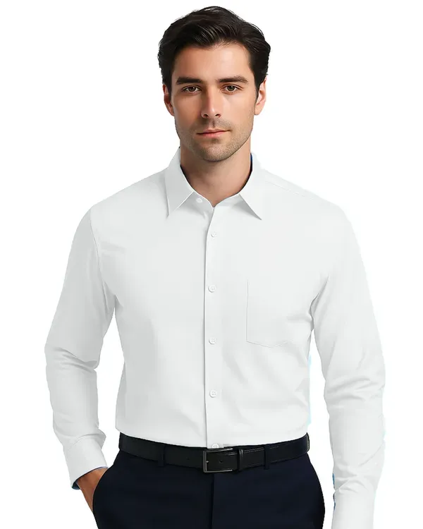 White_Full_Sleeve_Formal_Shirt_For_Men