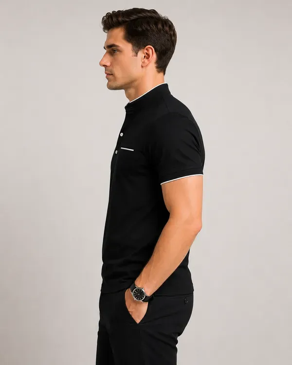 Black_Regular_Fit_Polo_T_Shirt_For_Men