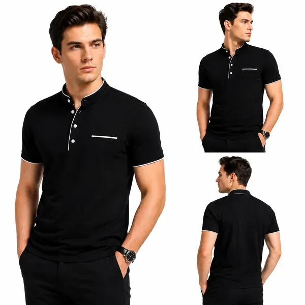 Black_Regular_Fit_Polo_T_Shirt_For_Men