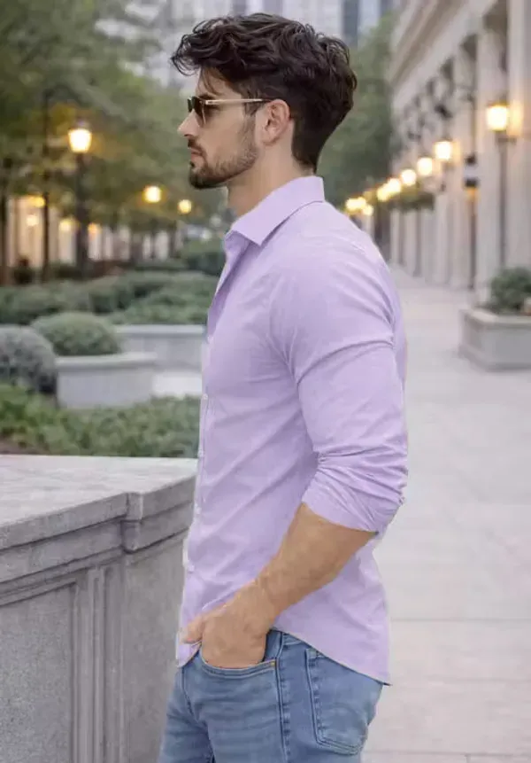 Lavender_Casual_Full_Sleeve_Shirt_For_Men