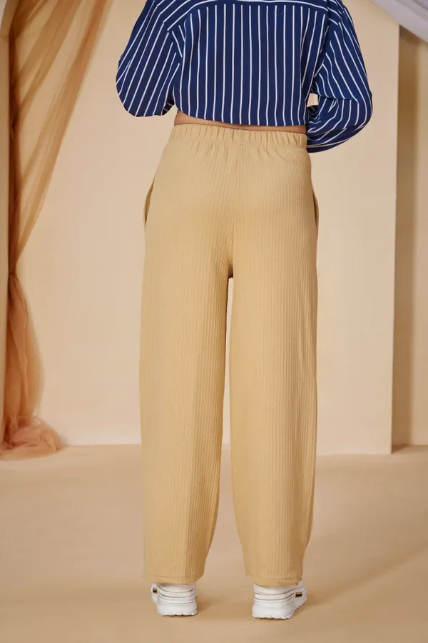 Beige_Solid_Lycra_Pants_For_Women