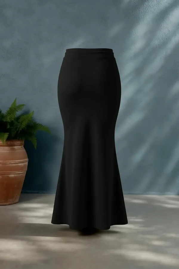 Black_Solid_Lycra_Skirt_For_Women