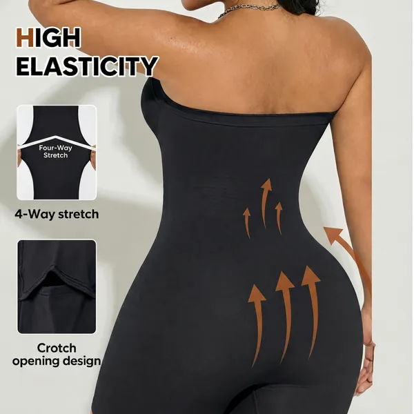 Black_Compression_Shapewear_Bodysuit_For_Women