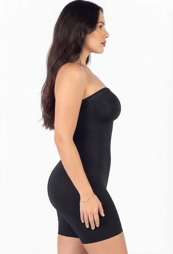 Black_Compression_Shapewear_Bodysuit_For_Women