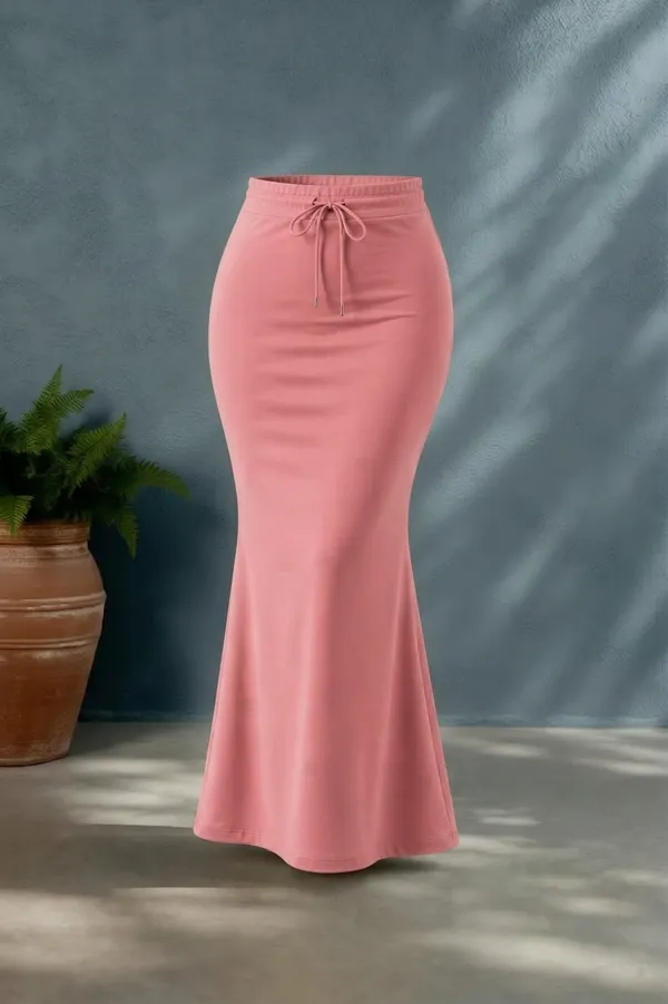 Pink_Solid_Lycra_Skirt_For_Women