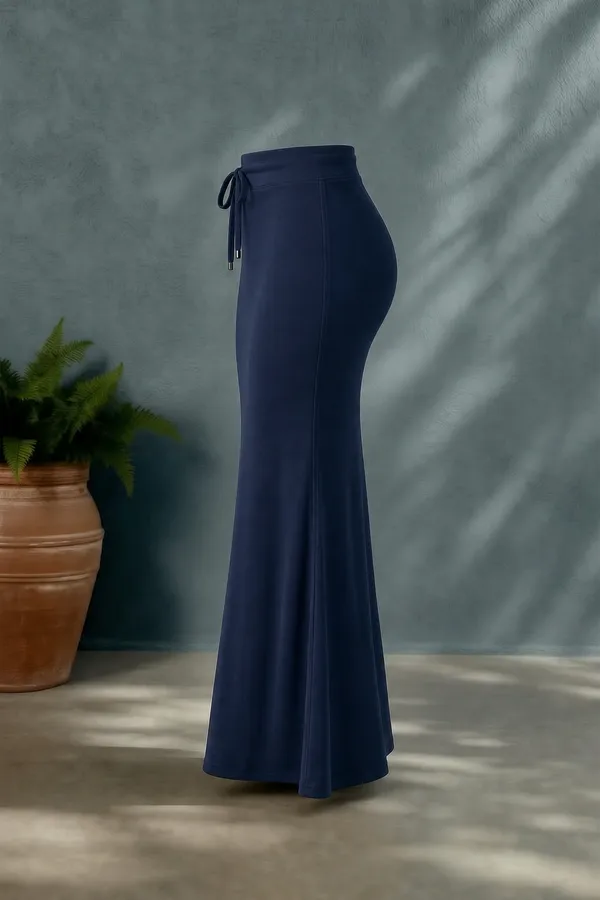 Navy_Solid_Lycra_Skirt_For_Women