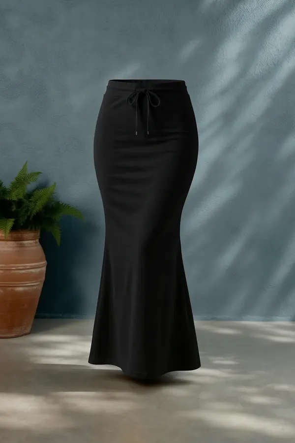 Black_Solid_Lycra_Skirt_For_Women