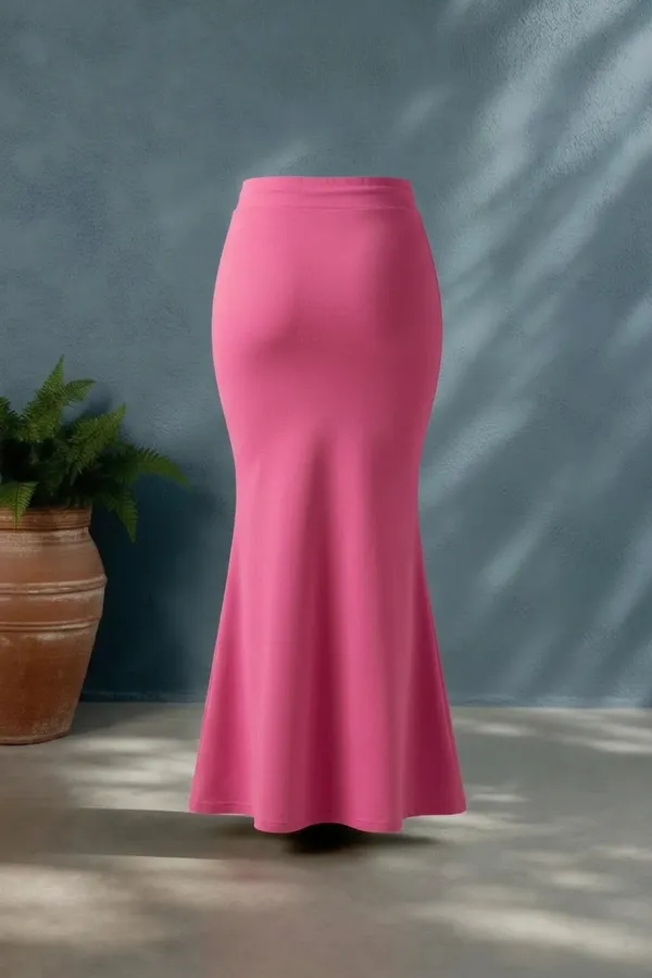 Pink_Solid_Lycra_Skirt_For_Women