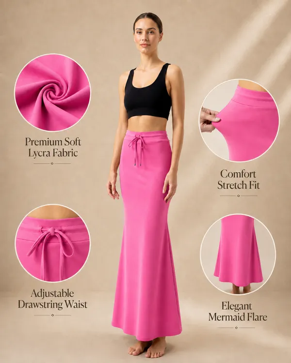 Pink_Solid_Lycra_Skirt_For_Women