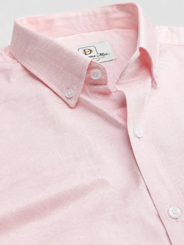 Pink_Textured_Button_Down_Shirt_for_Men