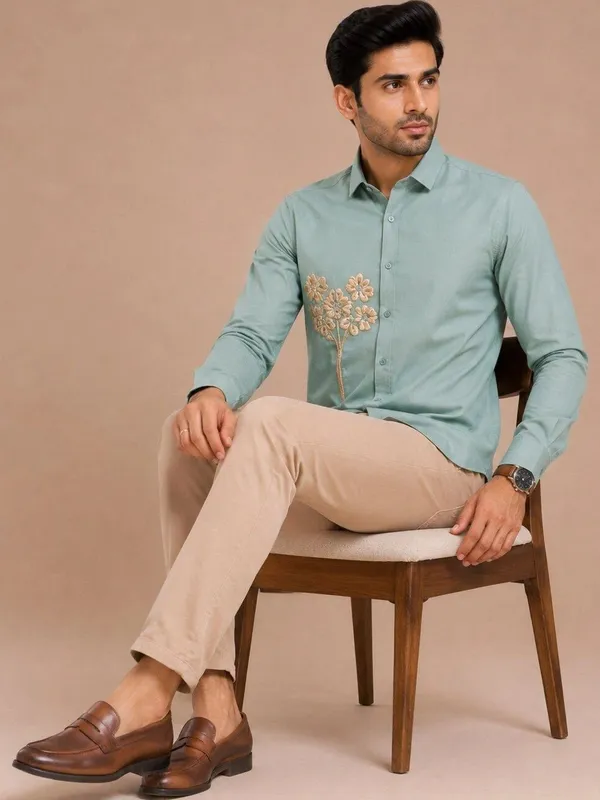 Sage_Green_Embroidered_Casual_Shirt_for_Men