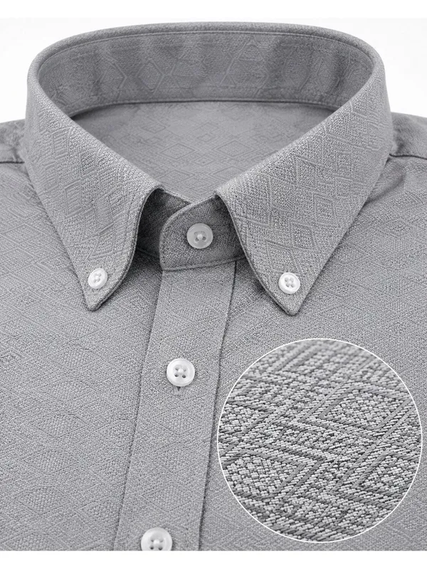 Grey_Textured_Button_Down_Shirt_for_Men