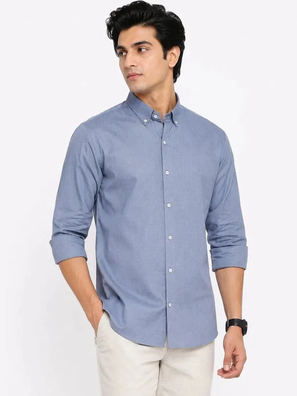 Blue_Casual_Button_Down_Shirt_for_Men