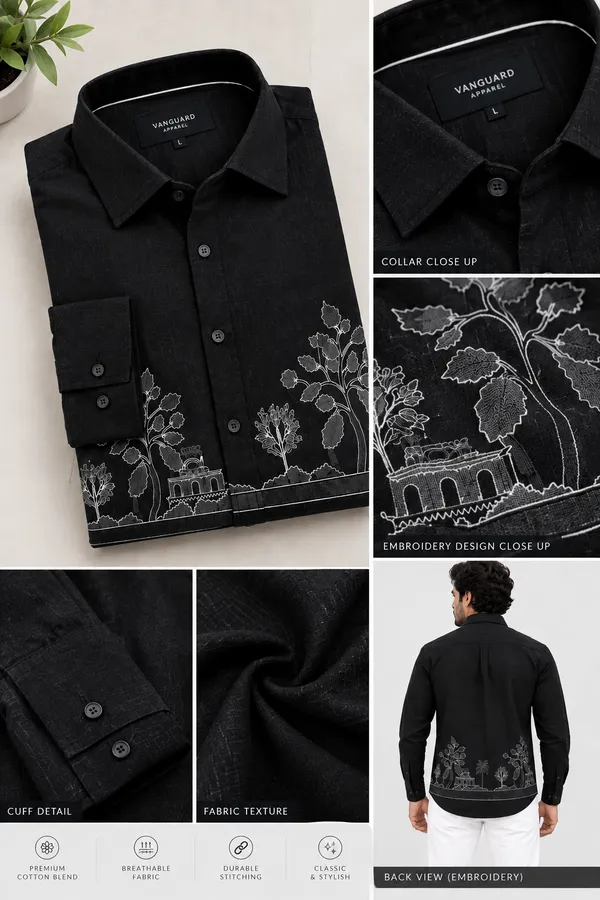 Black_Embroidered_Regular_Fit_Shirt_for_Men