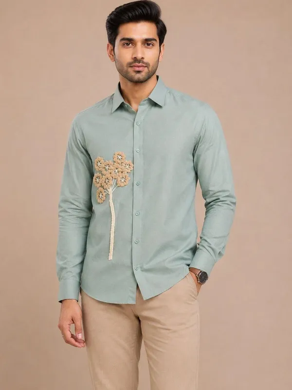 Sage_Green_Embroidered_Casual_Shirt_for_Men
