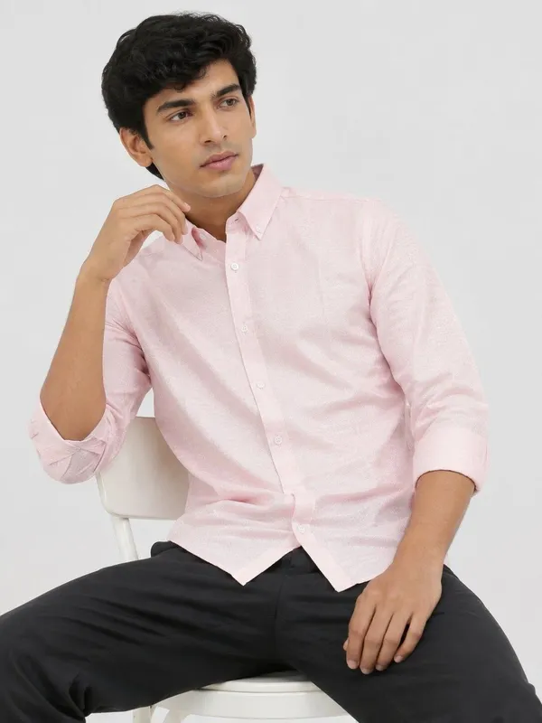 Pink_Textured_Button_Down_Shirt_for_Men