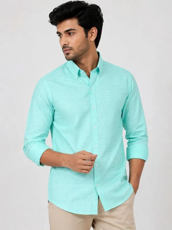 Mint_Textured_Regular_Fit_Shirt_for_Men