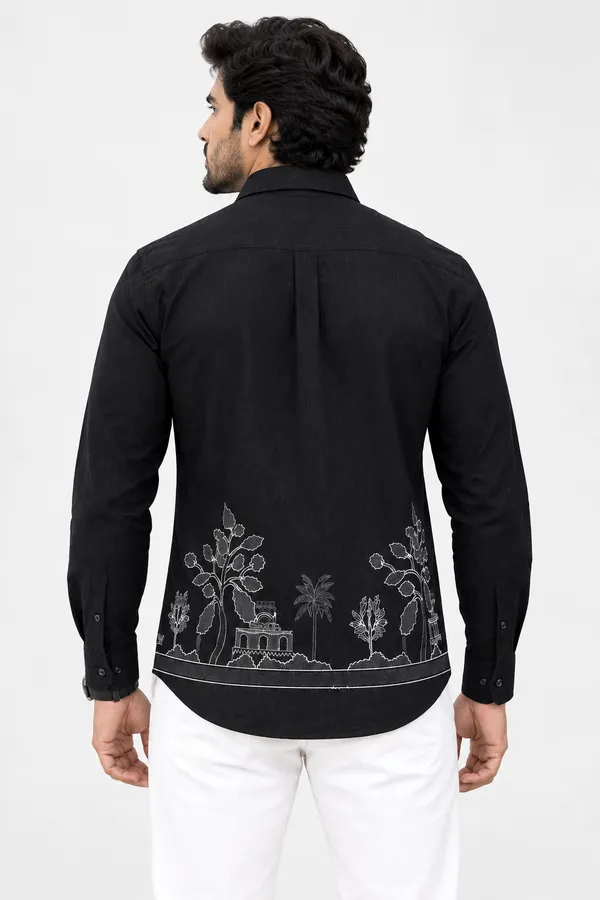 Black_Embroidered_Regular_Fit_Shirt_for_Men