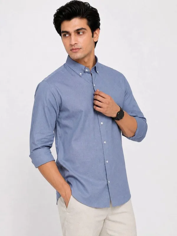 Blue_Casual_Button_Down_Shirt_for_Men