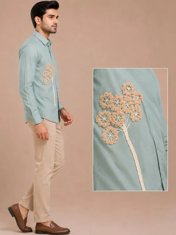 Sage_Green_Embroidered_Casual_Shirt_for_Men