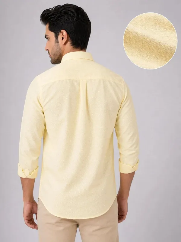 Yellow_Textured_Regular_Fit_Shirt_for_Men