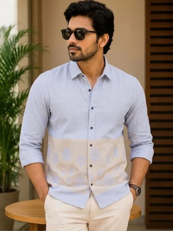 Light_Blue_Textured_Casual_Shirt_for_Men