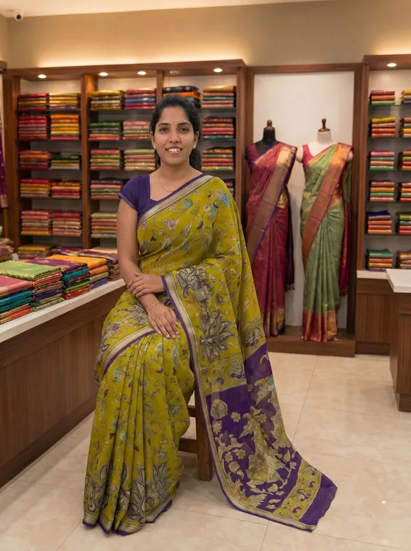Trending_Mehandi_Green_Saree
