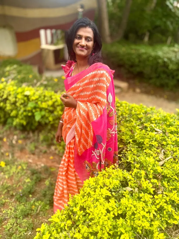 Orange_Pink_Kalamkari_Saree